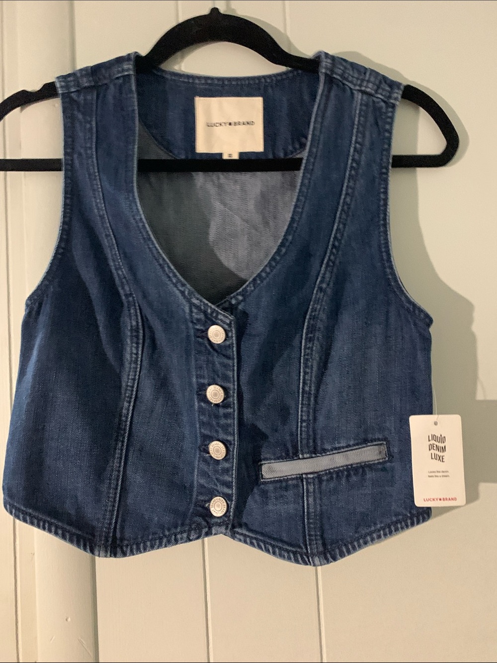 Lucky Brand Denim Vest Sz XS